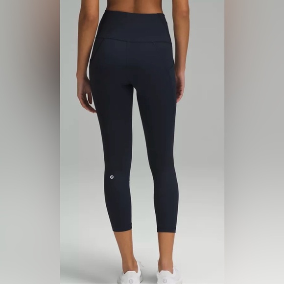 NEW Lululemon Wunder Train Navy Blue High-Waisted Leggings Tights 25” Pockets 14 - Picture 2 of 6